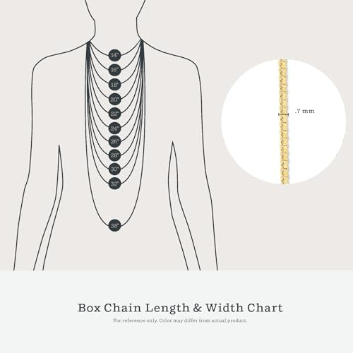 KEZEF 925 Sterling Silver Box Chain Necklace for Women & Men, 0.7mm Thin Chain Necklace, Available in Sterling Silver, Gold Plated & Rose Gold Plated Finishes, Made in Italy - color: 18kt Gold, size: 22 Inch