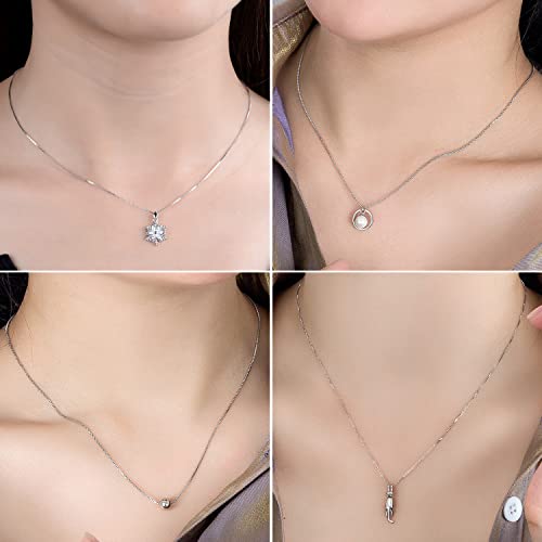 Dankadi Italian 925 Sterling Silver Necklace For Women 0.9mm Box Chain 1.3mm Rolo Chain O-Chain Lobster Claw Clasp - Pendant Chain - 16 "18" 20 "22" 24 "26" Jewelry Gift - color: O - Chain, size: 28 inches