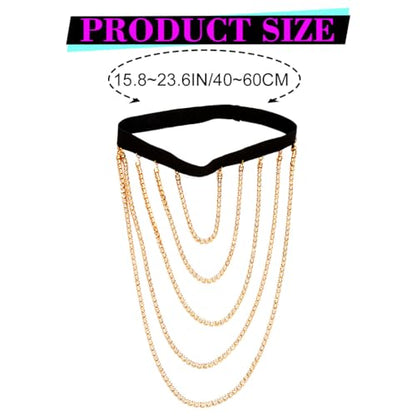 REETAN Thigh Garter Belt Rhinestone Leg Chain for Women - style: Style A-Gold