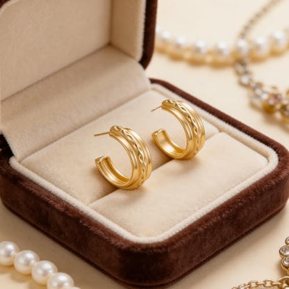 14K Gold Plated Chunky Hoop Earrings for Women Vintage Leopard Print Hoops Large Round Hoop Earrings Jewelry - style: Hoop G