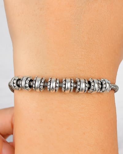 Sexy Sparkles European Spacer Beads for Charm Bracelets – 10 Pcs Silver Tone Beads, Compatible With European, Biagi, Chamilia, and Troll Chains, Hole Size 4.8mm