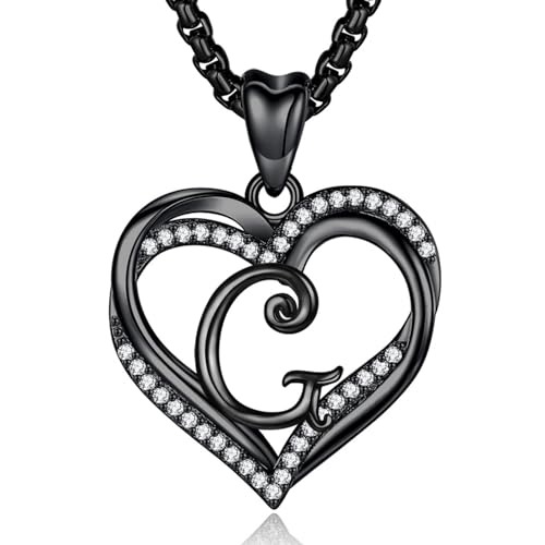 INFUSEU Unique Initial Necklaces for Women Girls Small Heart Letter Jewelry, Meaningful Personalized Gifts - style: G