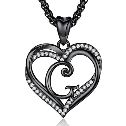 INFUSEU Unique Initial Necklaces for Women Girls Small Heart Letter Jewelry, Meaningful Personalized Gifts - style: G