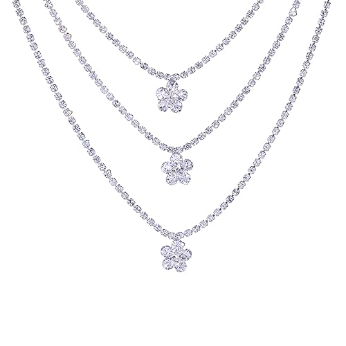 Rhinestone Shoulder Chain Jewelry - Crystal Tassel Arm Strap for Sexy Festival Rave - Bra Chain Bridal Lingerie Jewelry for Women - color: Rhineston& silver