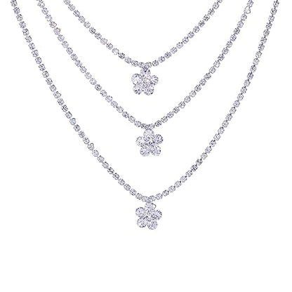Rhinestone Shoulder Chain Jewelry - Crystal Tassel Arm Strap for Sexy Festival Rave - Bra Chain Bridal Lingerie Jewelry for Women - color: Rhineston& silver