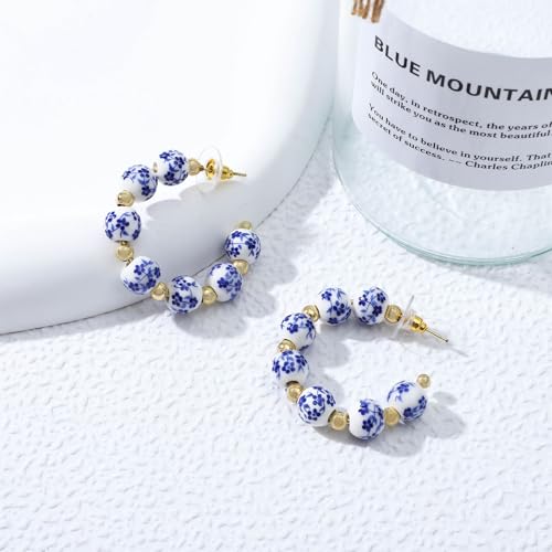 NEWITIN 2 Pieces Summer Beach Jewelry for Women Chunky Beaded Necklace Bracelet Trendy Big Resin Beaded Choker Boho Charm Statement Colorful Jewelry Set for Women - color: Gold Bow B