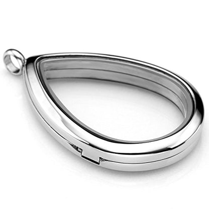 Jovivi Teardrop/Heart Floating Charm Memory Locket Necklace - 316 Surgical Stainless Steel Buckle Closure