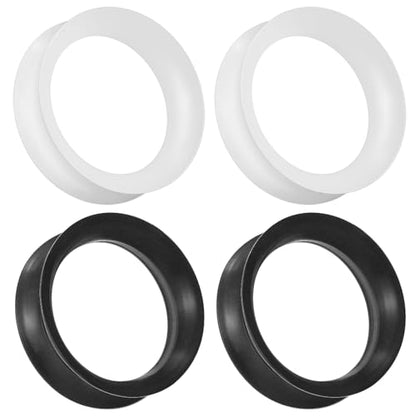 Cisyozi 10G-50mm Thin Silicone Gauges for Ear Flexible Double Flare Gauges Tunnels Expander Stretching Gauge Earlets Plugs Gauges Kit Earlets Retainer Same Sizes 3 Colors - style: Size: 25mm = 1 inch