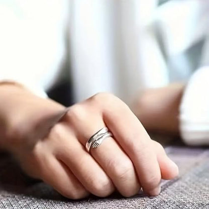 To My Daughter Hug Ring For Hope Rings, Inspirational Stainless Steel Engarved With Always With You Message Adjustable Ring for Women Non Tarnish Jewelry Gift for Her Birthday Christmas - color: Hug-Daughter