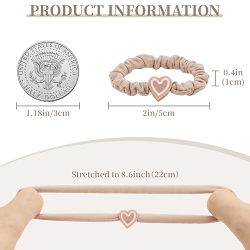 QIUTIMIY 10 Pcs No Damage Hair Ties Thick Hair Elastic Rubber Bands Hair Accessories Scrunchies Seamless for Women - color: Style 23