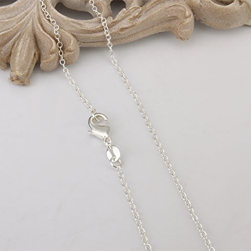 Gold Silver Necklace Chain With Adjustable Lobster Clasp, Diamond Cut Geometric Gold Beads Stationed on Dainty 2mm Cable Box Chain, 16 Inches Rolo Oval Figaro Link Singapore Chain. - color: Silver04