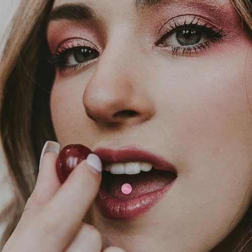 18Pcs 14G Acrylic Tongue Barbells Rings Candy Color Tongue Piercing Jewelry Glow in Dark Plastic Flexible Nipple Ring Straight Barbell for Women Men 16mm
