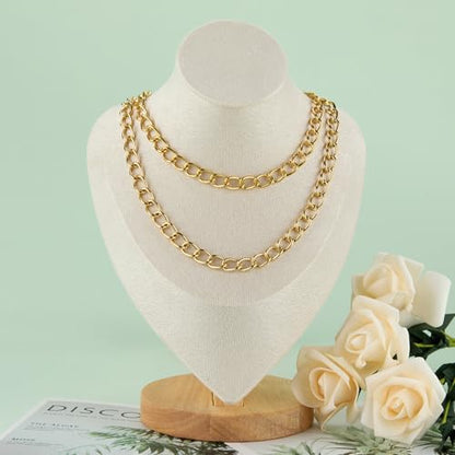 UMAOKANG Gold Chains for Jewelry Making Stainless Steel Twist Cable Chain | 6.6 Feet PVD Gold Plated Bulk Chains Twisted Link Jewelry Chain Roll with Jewelry Supplies Findings - color: Cable (Gold)