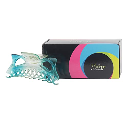 Women's Jumbo Jaw Clip Extra Large Marbelized Hair Claw (Glitter Turquoise) - color: Glitter Turquoise