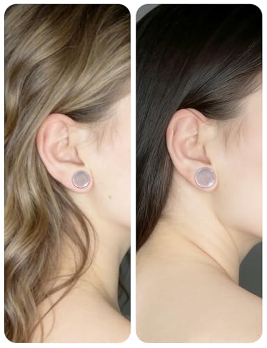 14G 12G 10G 8G 6G 4G 2G 0G 00G Ears Gauges Tunnels Plugs for Women Acrylic Flat Top Plugs with O-rings Ear Gauge Stretching Kit Expander Stretcher Plug Earrings for Piercing Jewelry - color: 10g to 1", clear