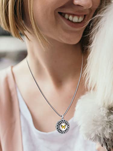 Farfume Personalized Photo Necklace for Women/Men, Memorial Jewelry Gifts | Holds 2 Pictures Pendant, Custom Engraved Text, Beautiful Locket for Girls, Durable Stainless Steel, Mothers Day Gifts - color: A-2 Sunflower locket neclace