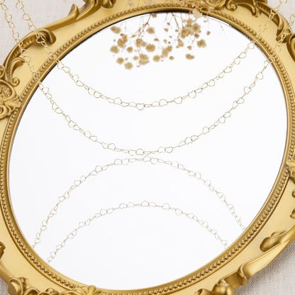 GTVOODX 16.4 Feet Stainless Steel Gold Heart Chains for Jewelry Making | 18K Gold Plated Soldered Jewelry Chain Roll Spool for DIY Jewelry Bracelet Necklace Making with Lobster Clasps Jump Rings - color: Gold Heart