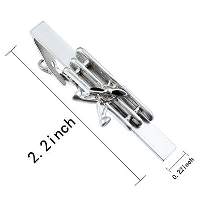 HAWSON 2 inch/ 2.2 inch Tie Clip for Men, Novelty Tie Bar Clip for Men and Boys, Interesting Tie Clip for Party - color: Airplane