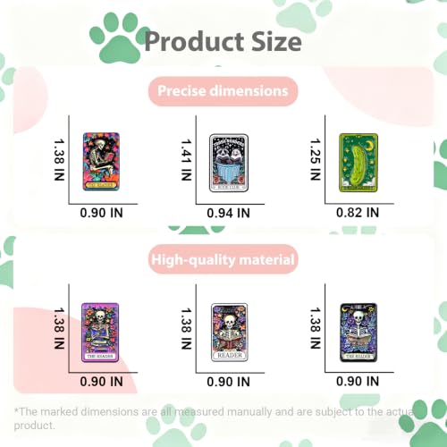 4/6/9/10/12/16/20PCS Cute Enamel Pins Bulk Set, Art Aesthetic Lapel Brooches, Humorous Quote Pins for Backpacks Jackets Hats Bags, Novelty Cool Badges for Women, Men, Teens, Kids - style: 12pcs Tarot