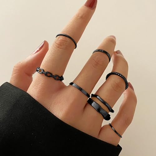 Knuckle Rings Set for Women,Simple Smooth Finger Stackable Rings Set Vintage Joint Finger Rings Vintage Midi Rings Festival