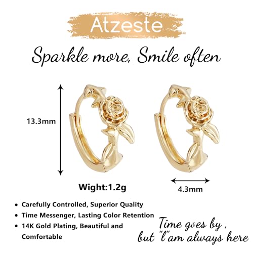 Shiny Gold Butterfly Earrings for Women | 14K Real Gold Plated Butterfly Earrings for Women, Dainty & Trendy Butterfly Stud Earrings for Fashion Jewelry Gifts - color: Rose