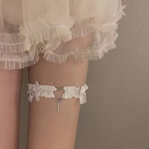 Snake Thigh Chain for Women, Medusa Serpent Garter Leg Jewelry, Gothic Leg Accessories for Halloween Costume, Festival Fashion - style: Z12 White