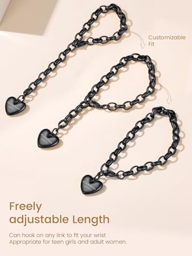 Jewelry Stainless Steel Initial Heart Charm Bracelet For Women | 14K Gold/Silver/Black Plated Initial Cable Link Letters Adjustable Waterproof Bracelets Jewelry Gifts Mom (With Box) - style: Customized Heart