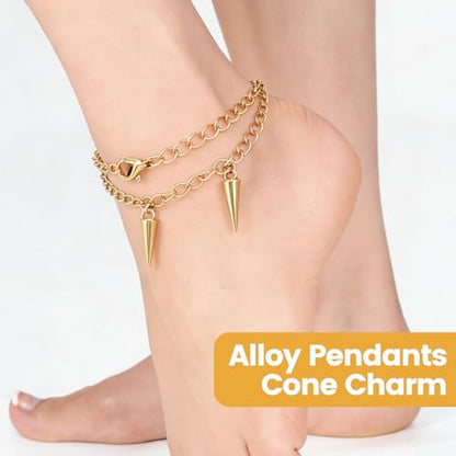 Cone Charm, Punk Style Spike Pendants with Small Hole, Glossy Gothic Dangle Cone Pendants Charm - color: 5 colors,zinc alloy, 30pcs