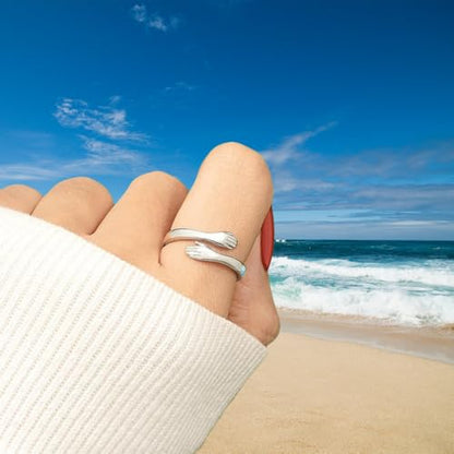 Granddaughter Daughter Hug Ring For Hope Rings, Stainless Steel Inspirational Jewelry Engraved Always With You Love You Forever Message Adjustable Non Tarnish Jewelry Birthday Gift Card - color: I Love You Forever