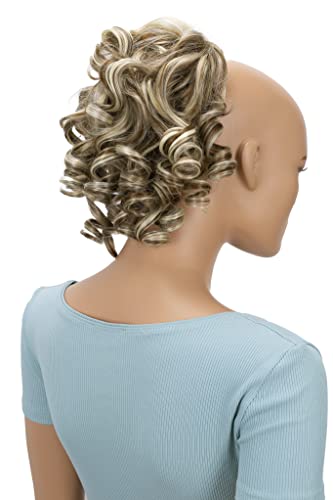 CAISHA Jumbo Hairpiece Scrunchy Updo Voluminous Curly Messy Bun Brown With Light Blonde Highlights G28L - color: brown with light blonde highlights #6H613 G28L