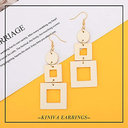KINIVA Leather Dangle Earrings for Women Trendy, Lightweight Leaf Circle Lightning Earrings Drop, Jewelry Gifts for Women - color: 38 White