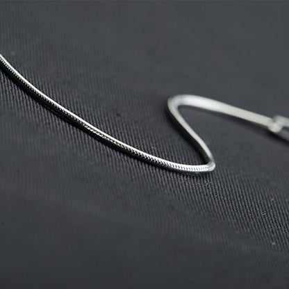 LUHE Silver Chain Sterling Silver Snake Chain Necklace 1MM Italian Crafted Thin Chains Lightweight Strong Chains - Lobster Claw Clasp Gifts for Women 14-30 inchs - size: 1mm snake chain 14in