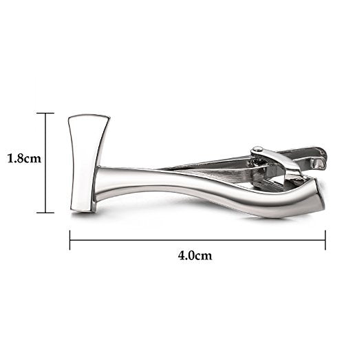 Yoursfs Electrician Tie Bar For Men Cool Tool Tie Clip 316L Stainless Steel Silver Nail Novelty Construction Tie Clips Jewelry - style: Axe Tie Clip