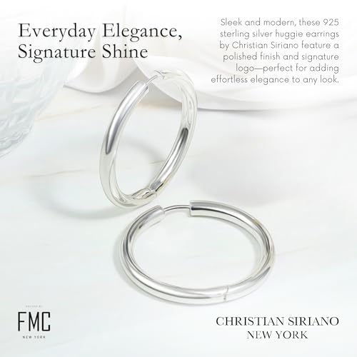 18K Gold Plated Sterling Silver Earrings for Women – Pure & Polished, Twist, Square, Hinged Tube, Abstract & Heart Shape Hoops – Lightweight, Hypoallergenic, Non-Tarnish Jewelry (Sizes: 3x35mm-46x30mm) - color: Silver, size: Hinged Tube (5x45mm)