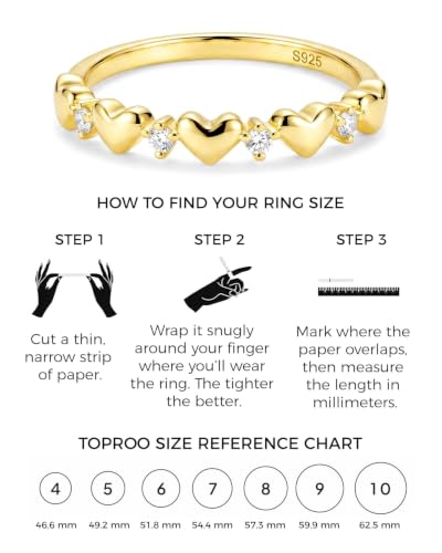 Cross Ring 14K Gold Plated 925 Silver with CZ, Stackable Rings - color: Love 14K Gold, size: 8