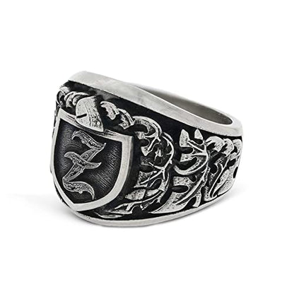 Engraved Initial Signet Ring, Monogram Letter Ring, Handmade Letter Ring, Personalized Gift for Him, Customized Name Ring, Initial Ring