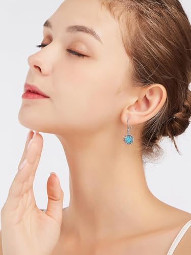 Dorunmo s925 Sterling Silver Western Dangle Drop Earrings Birthday Jewelry Gifts for Women - style: Bead