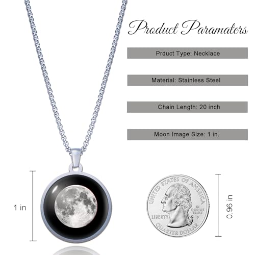 Custom Moon Phase Necklace Gift for Birthday | Personalized Name and Special Date Engraved Pendant with Gift Box, Handmade Jewelry for Birthday, Anniversary, or Memorial - style: Star Map