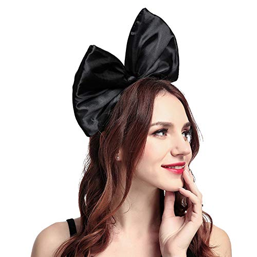ZTL Women Huge Bow Headband Hairband Hair Hoop Accessories Party Props - color: Black