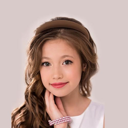 KICOSY Padded Headband - Soft, Thin, No Slip for Women & Girls - Neutral Brown, Plain - Hair Accessory - color: brown