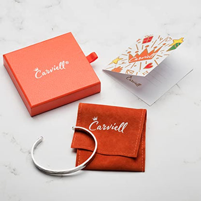 Carviell Bracelet - Gifts for Women – Inspirational, Friendships, Love, Mom, Daughters, Sisters, Christian, Graduations, Memorials & Wedding Gifts – 100+ Phrases – Stainless Steel, Gift Ready - color: COLLEAGUES Gift - Chance made us colleagues but the...
