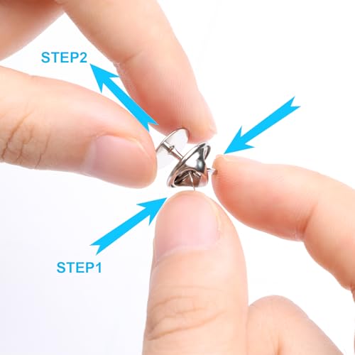 50 Pairs Premium Butterfly Clutch Pin Backs with 8mm Length 10mm Width Blank Pins for DIY Enamel Pins, Jewelry Craft Gifts, or Tie Tack Keeper Replacements (Silver) - color: Silver