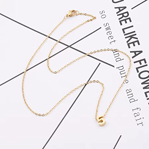 Number Necklace for Women Dainty 18K Gold Plated Pendant Necklace Charm Birth Month Personalized Jewelry Birthday Gift - color: GOLD, style: Number 12