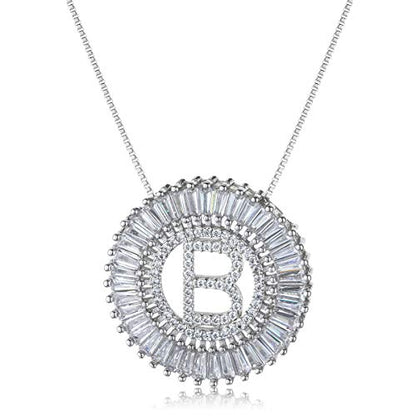 COTTVOTT A-Z Alphabet Pendant Necklaces Charms Women Initial Letter Chain Necklace 4 Colors - style: Silver-B