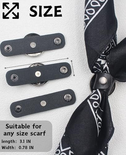 PEARLY JUN 4Pcs Western Bandana Scarf Ring Neckerchief Slide Buckle for Men Women Silk Scarves Cowboy Accessories - color: Silver a