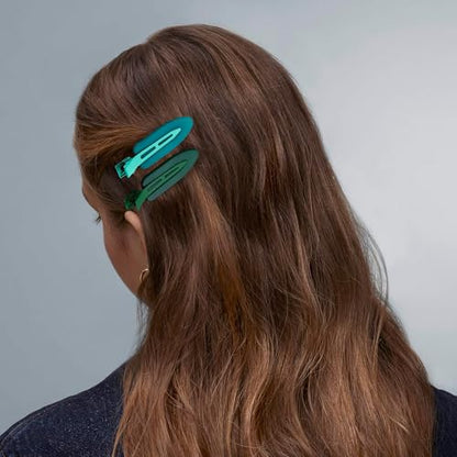 10 Pcs Creaseless No Crease No Bend Flat Hair Clips For Styling Non Slip Makeup Clips For Women Salon Hairstyle,Matte Brown Dark Blue Purple Green - color: Matte Brown Dark Blue Purple Green