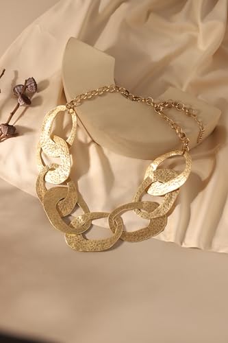 Fashion Chunky Gold Choker Necklace Cuban Link Large Chain Statement Necklaces for Women