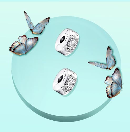 Annmors S925 Clip Spacer Safety Chain Stopper Charms for Pandora, Gift Mom Daughter Friend Sister Wife Grandma Girlfriend Fmaily On Christmas Mothers Valentines Halloween Graduation - color: B15-2pcs Sun Clip Charms