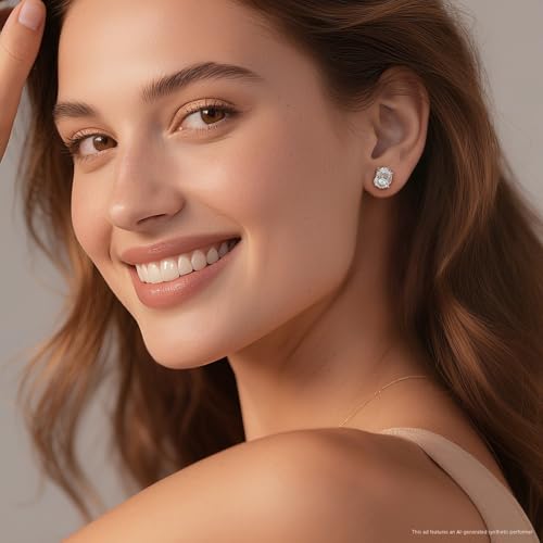 Brilliant Heart-cut/Oval-cut/Trillion-cut/Cushion-cut/Emerald-cut/Marquise-cut Stud, 925 Sterling Silver Cubic Zirconia Stud Earrings for Women Men - style: C-Oval cut-silver