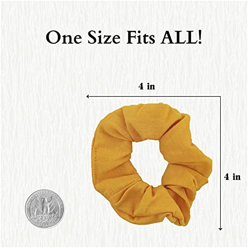 9 Pack Scrunchies Hair Ties (Hot Pink Neon Orange Mustard) - color: Hot Pink Neon Orange Mustard